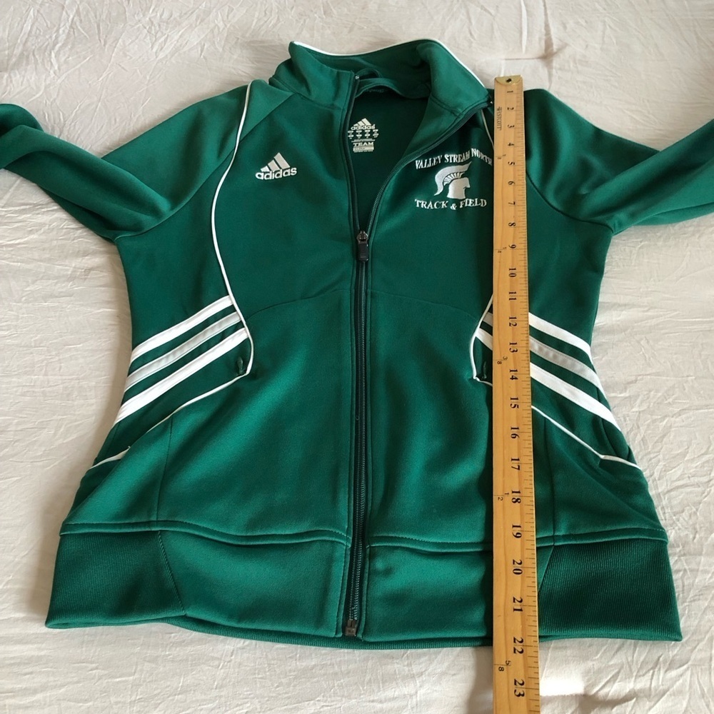 Adidas Kelly Green & White varsity jacket S - Picture 8 of 9